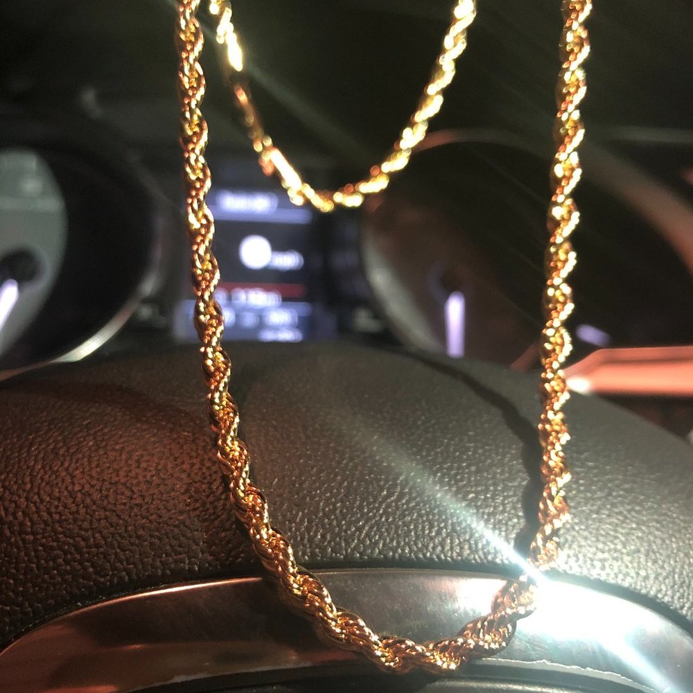 WOW!!! Men's 14k Gold Stamped Italian Chain 24" Inches - Picture 2 of 5
